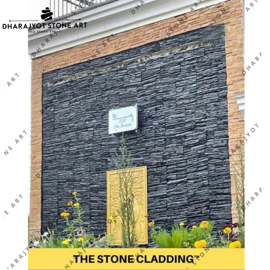 Monsoon Black Sandstone Wall Cladding