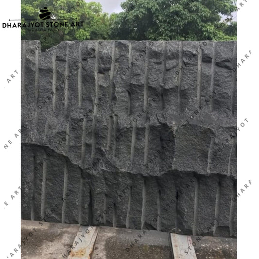 Black Basalt Rough Texture Wall Cladding