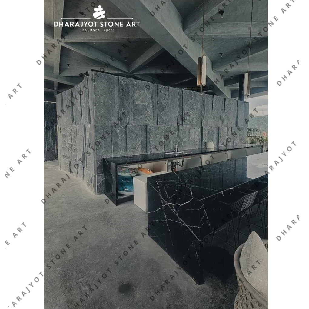 Luxury Natural Black Basalt Wall Cladding