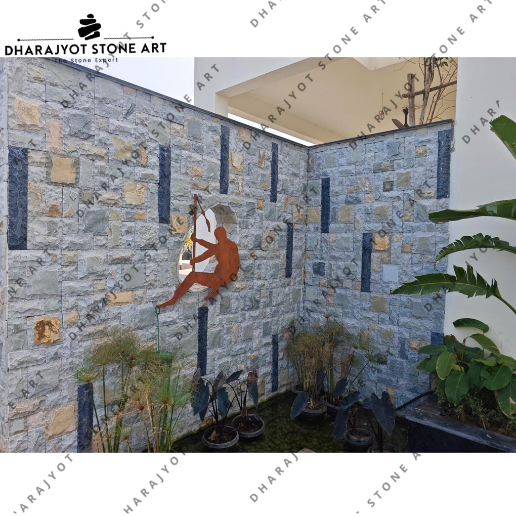 Handcrafted Natural Combining Soft Grey Tone Stone Wall Cladding