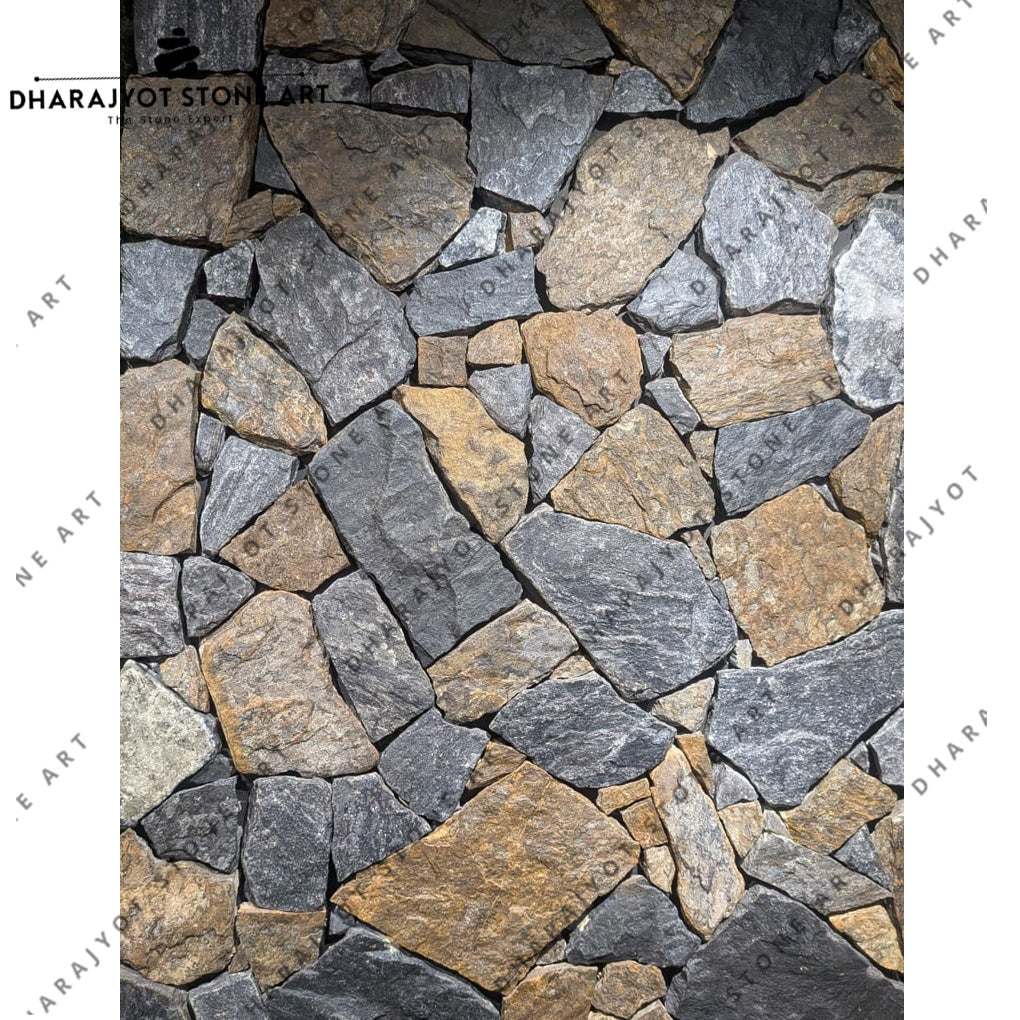 Multi Coloured Cladding Handcrafted Multi Color Natural Stone Wall Cladding – Dharajyot Stone Art