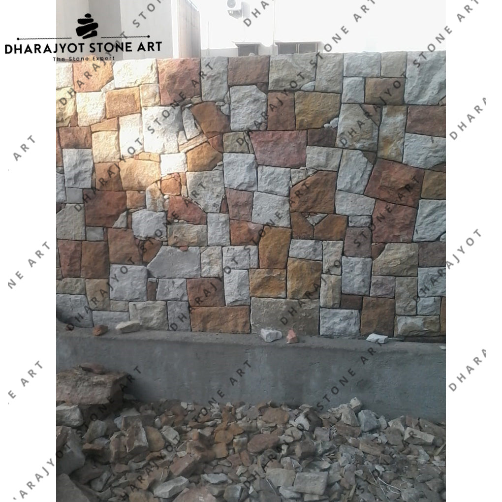 Rustic Multi Color Natural Stone Wall Cladding