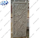 Vertical Natural Floral Leaf White Stone Wall Hanging