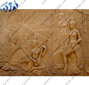 Classic Hand Carved Women Sculpture Sandstone Wall Hanging