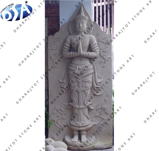 Custom Hand Carved Sculpture Design Stone Wall Hanging