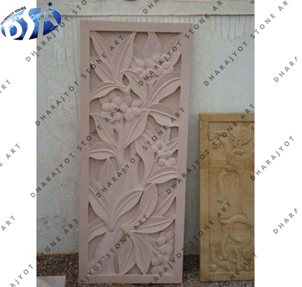 Natural Marble Stone Sculpture Relief for Wall Hanging