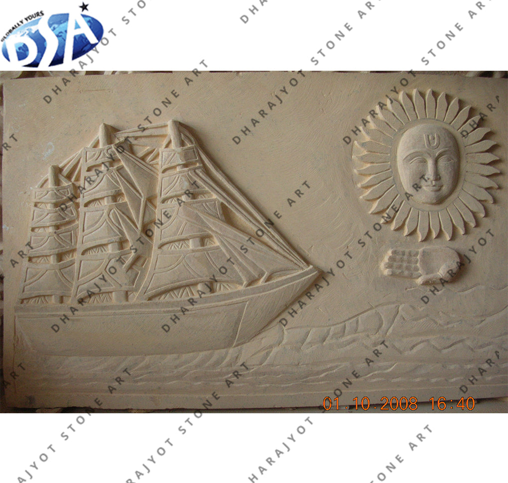 Modern Home Decor Stone Carving 3D Wall Hanging