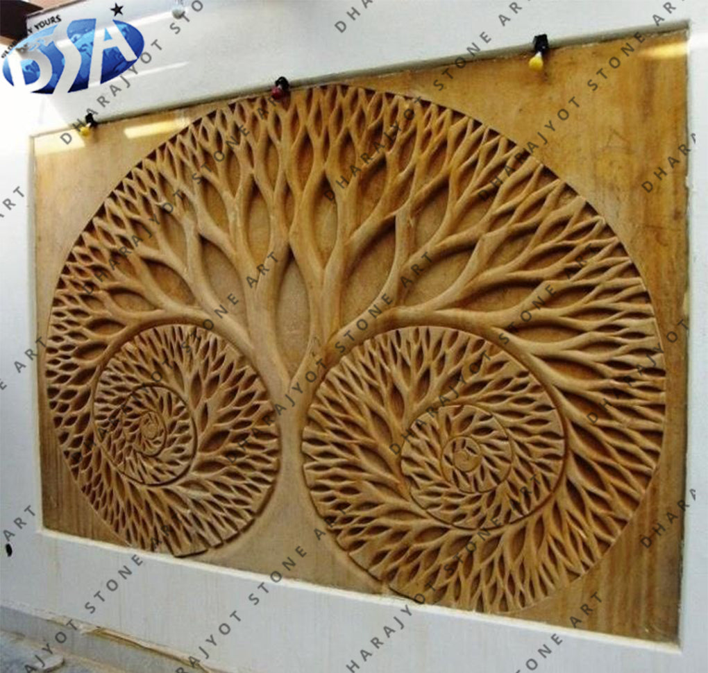 Yellow Sandstone Decorative Wall Hanging