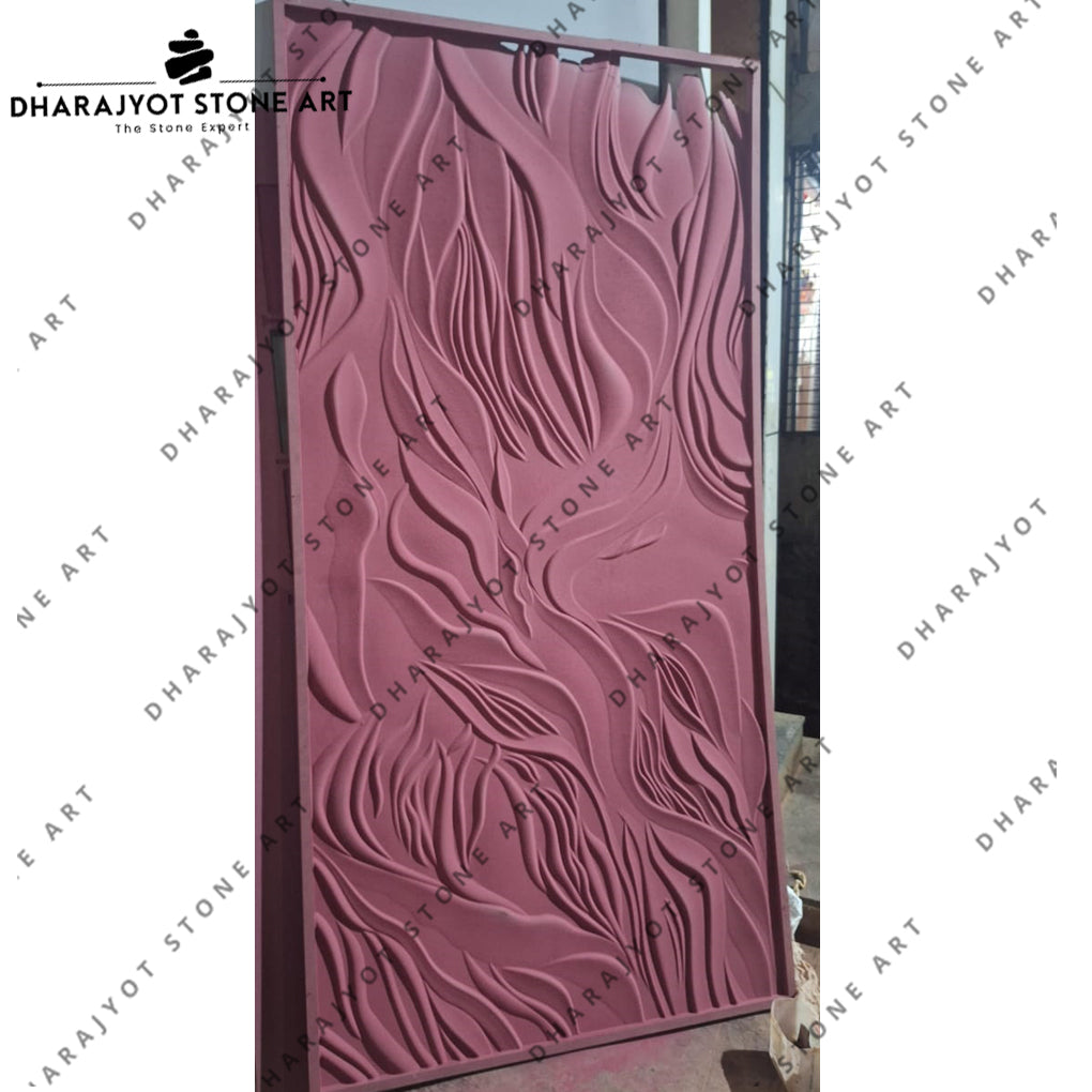 Customized Modern Large Red Minimalist Style Handmade Textured Wall Mural