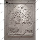Custom Hand Carved Natural Sandstone Figure Relief Sculpture 3D Art Wall Mural