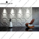 Luxury Home Geometric Circle 3D Stone Design Wall Mural