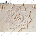 Hand Carved Lotus Flower & Om Symbol Stone Wall Hanging