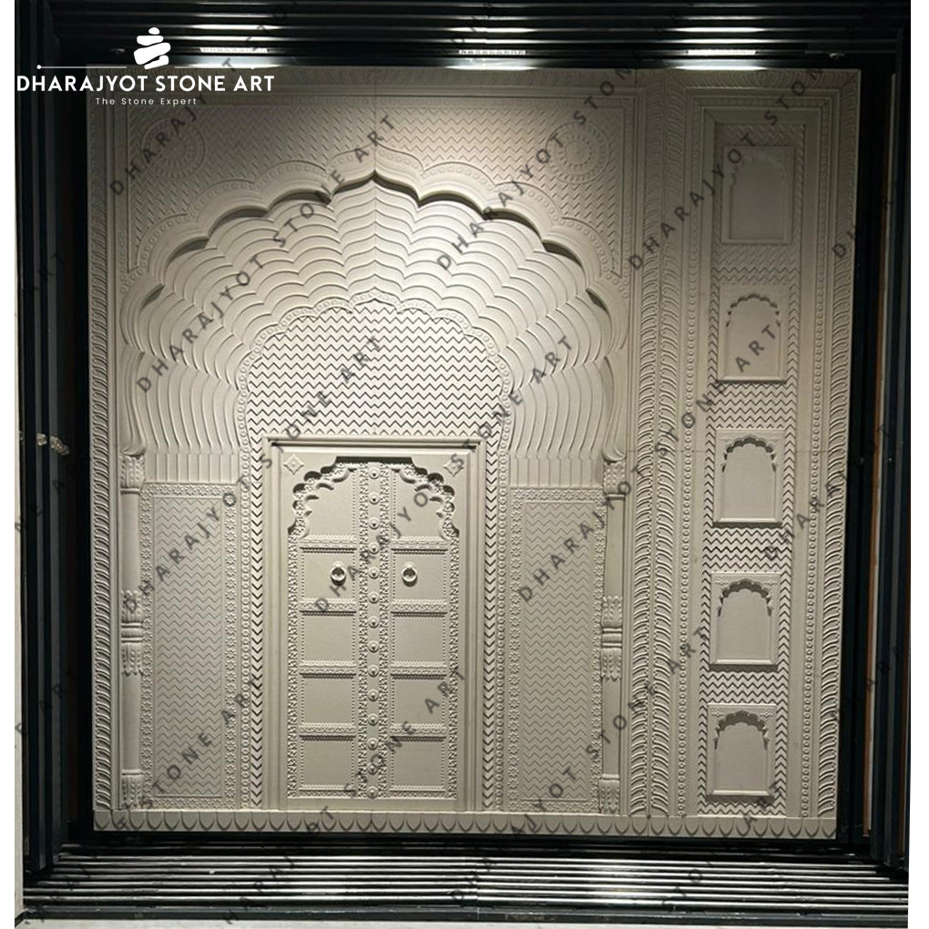 Traditional Rajasthani Handcrafted Stone Wall Mural