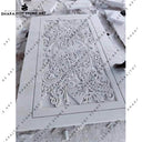 Hand-Carved White Marble Floral Wall Panel