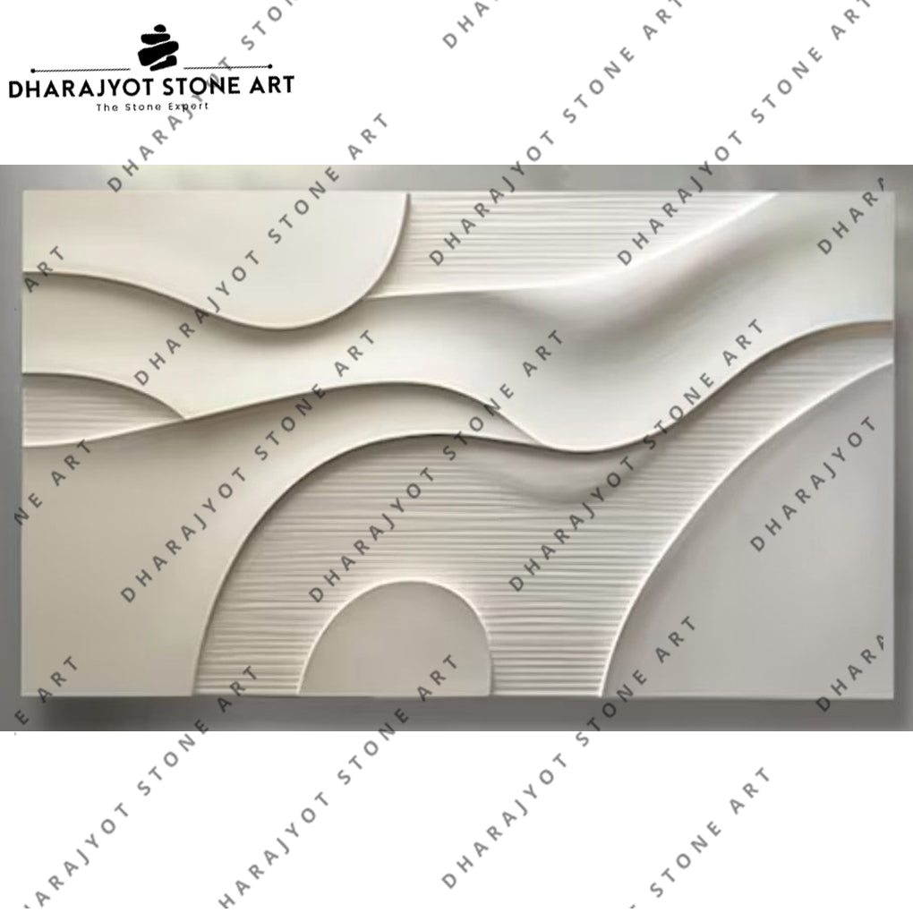 Handcrafted 3D Marble Wall Mural