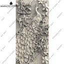 Elegant 3D Handcrafted Peacock Stone Wall Mural