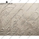 Hand-Carved Tropical Leaf Stone Wall Mural