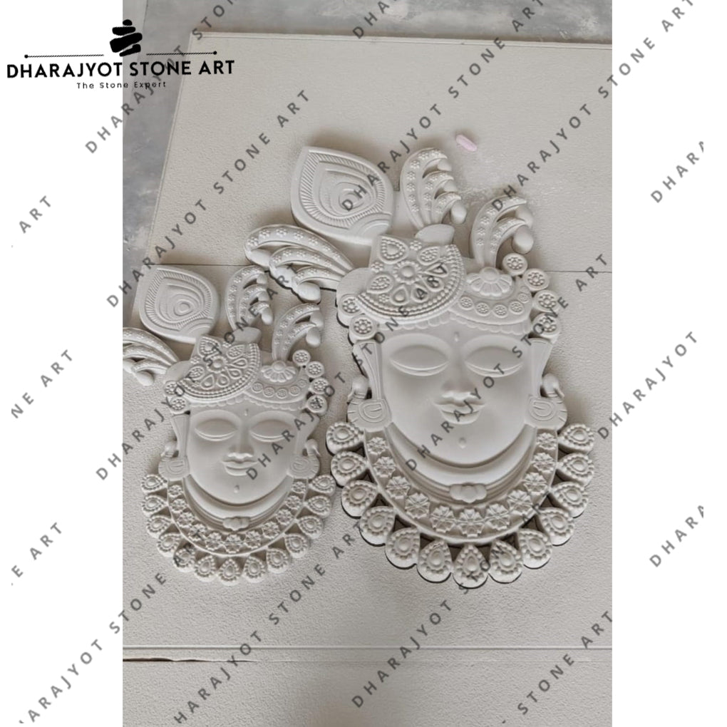 Elegant Spiritual Hand-Carved Divine Stone Wall Mural