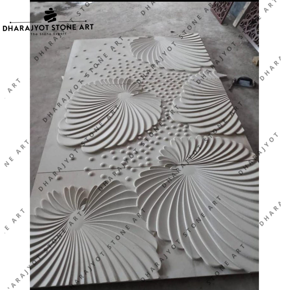 Modern Abstract Stone Relief Wall Mural