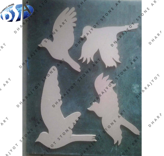 Modern Wall Art Handcrafted Flying Bird Silhouette Stone Wall Hanging