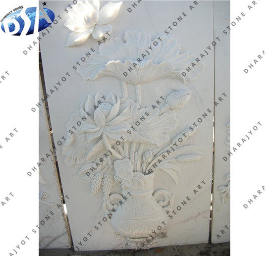 Indoor Decoration Marble Carving Wall Hanging