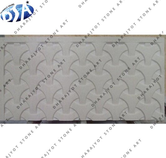 Decorative Handcrafted Geometric Pattern 3D Carved Wall Panel