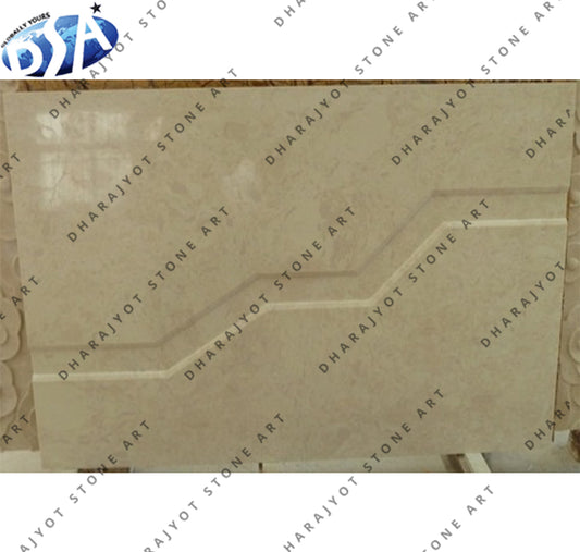 Minimalist Line Pattern Carved Stone Wall Panel