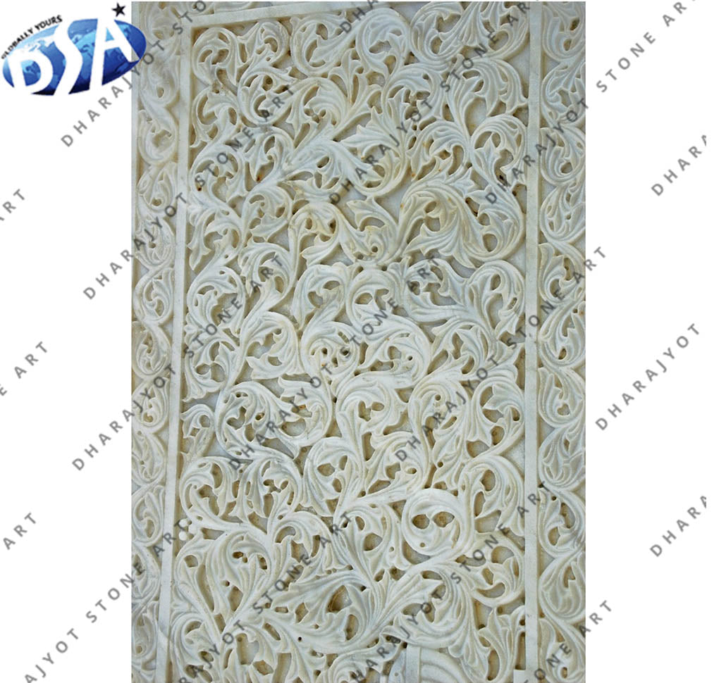 Handmade Elegant Design White Stone Wall Panel