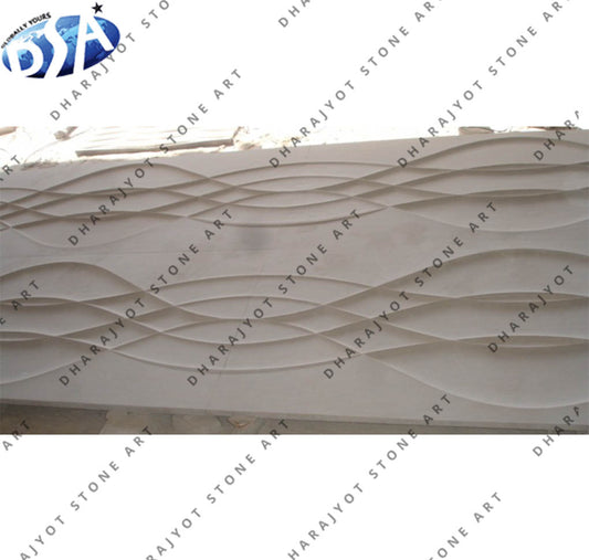 Modern Decor 3D Textured Wave Design Pattern Stone Wall Panel