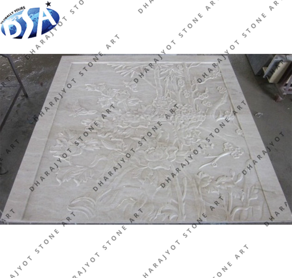 Modern Wall Art Interior Decorative 3D White Marble Wall Panel