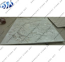 Elegant White Engraved Decorative Floral Stone Wall Panel
