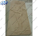 Beige Marble Limestone Relief Flower Sculpture Hand Carved Wall Panel