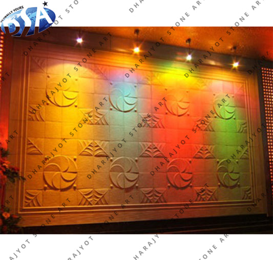 Luxurious Decorative Geometric Pattern Stone Wall Panel