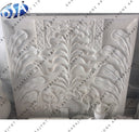 Luxury White Marble Wall Decoration Hand Carved Wall Panel