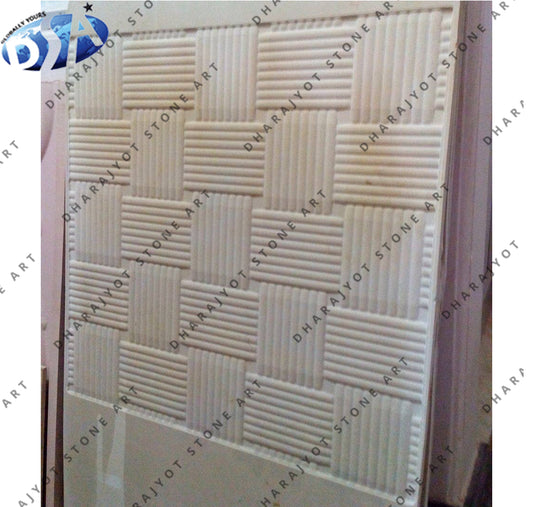 Custom Large White Beige 3D Textured Handmade Wall Panel