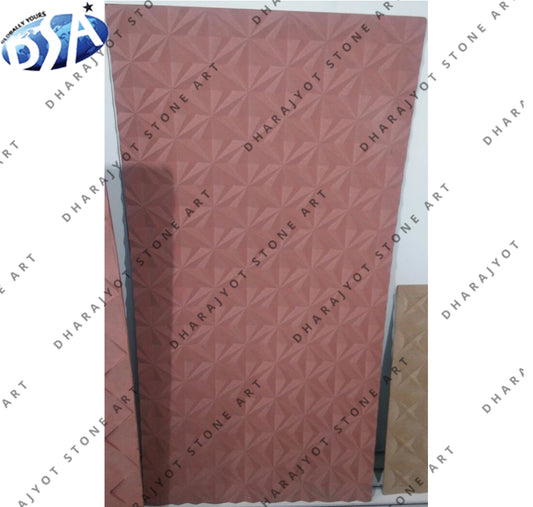 Decorative Textured Diamond Pattern Stone Wall Panel
