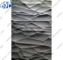 Black Textured Sandstone with Angular Faceted Design Wall Panel