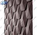 Dark Grey Textured Sandstone 3D Diamond-Shape Stone Wall Panel