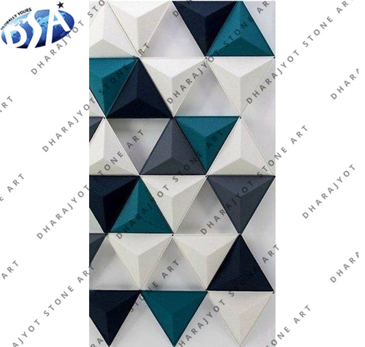 Unique 3D Pyramid Triangular Stone Wall Panel