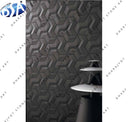 Unique 3D Cubic Illusion Pattern Black Stone Wall Panel