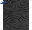 Elegant Textured 3D Black Wave Pattern Stone Wall Panel