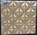 Diamond Pattern Hand-Carved Beige Marble Panel