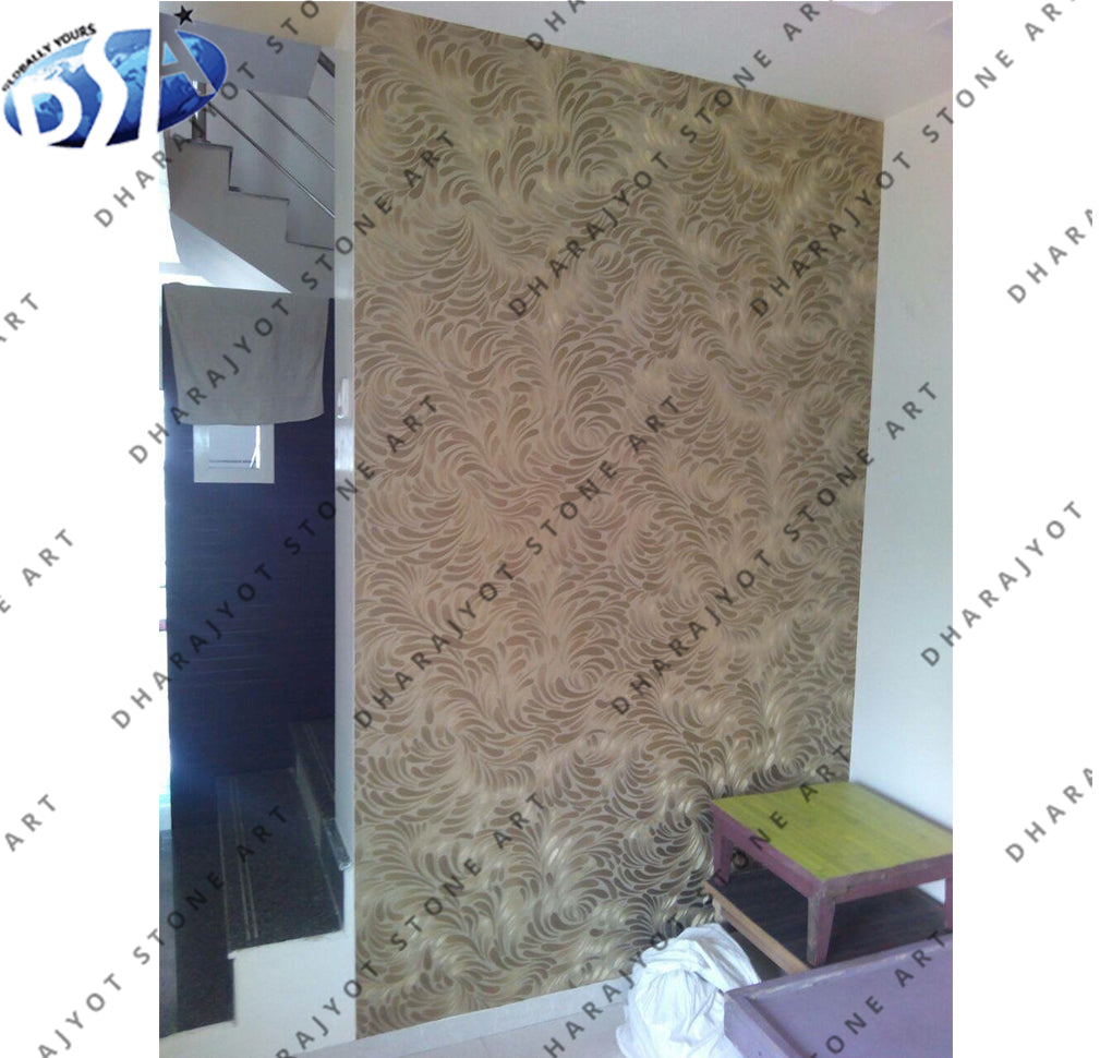 Elegant Swirl Pattern Stone Wall Panel