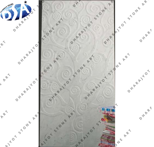 Decorative Swirl Pattern Elegant Marble Wall Panel