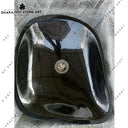 Handcrafted Rectangular Black Marble Countertop Sink