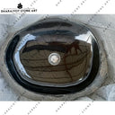 Custom Modern Oval Natural River Stone Countertop Sink