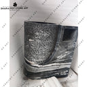 Unique Handcrafted Designer Black Marble Pedestal Wash Basin