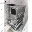 Unique Handcrafted Designer Black Marble Pedestal Wash Basin