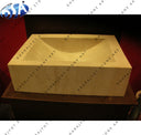 Yellow Sandstone Square Washbasin