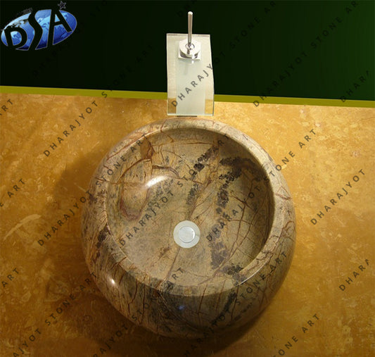 Natural Round Marble Wash Sink